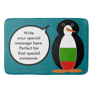 Tapete De Banheiro Pinguim Ms. Falante Búlgara Personalizada