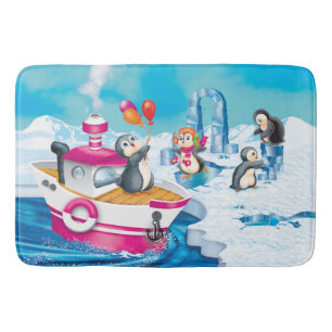 Tapete De Banheiro pinguins na Antártica