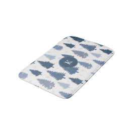 Tapete De Banheiro Pinheiros Sazonais e Padrões de Neve