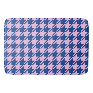 Tapete De Banheiro Pink-alto-dente+Padrão Azul
