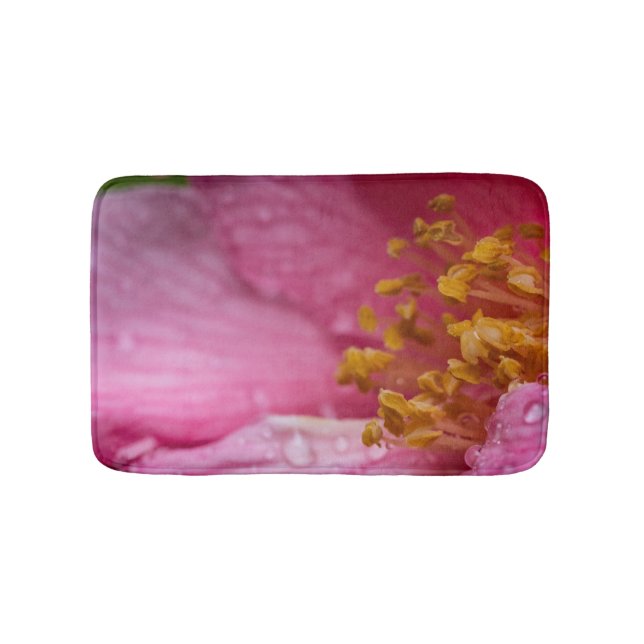 Tapete De Banheiro Pink Camellia Flower Stamens (frente)