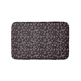 Tapete De Banheiro Pink Cherry Blossoms On Black