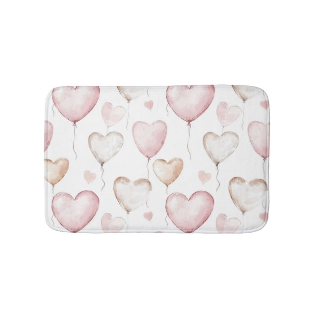 Tapete De Banheiro Pink Cream Hearts (frente)