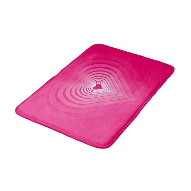 Tapete De Banheiro Pink Love Hearts Bath Mat (Angulado)