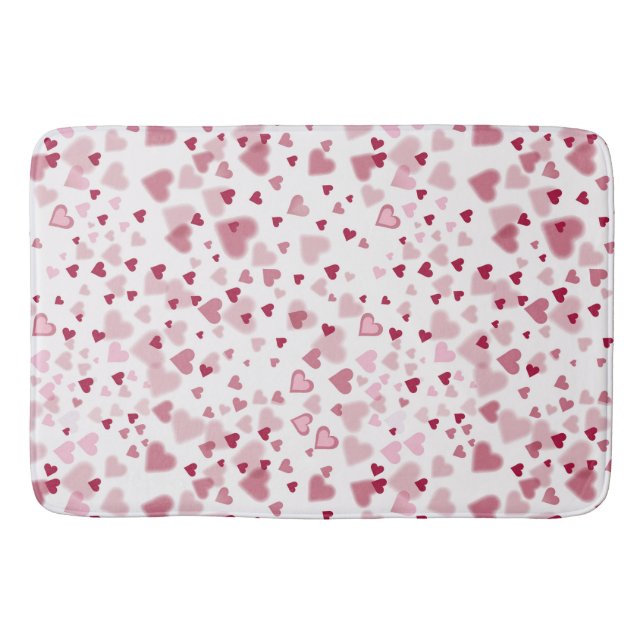 Tapete De Banheiro  Pink Lovely Hearts Pattern  (Frente)