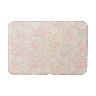 Tapete De Banheiro Pink Peony Floral Patterno