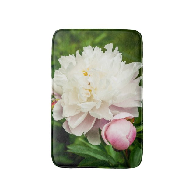 Tapete De Banheiro Pink Peony Garden Flowers (Frente Vertical)