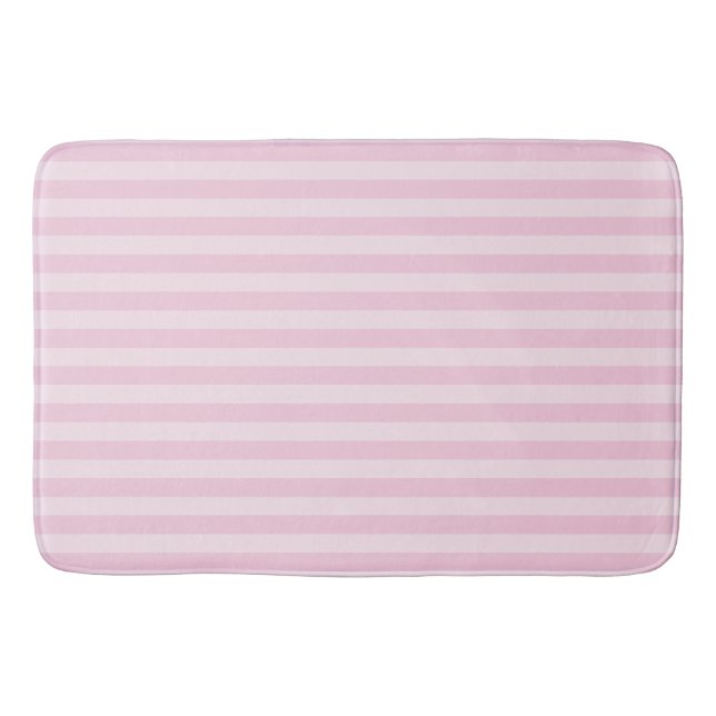 Tapete De Banheiro Pink Stripes Bath Mat (Frente)