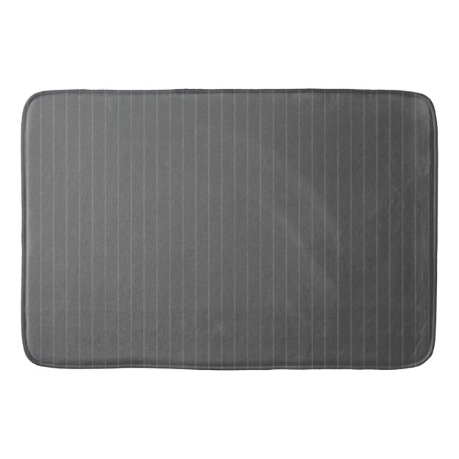 Tapete De Banheiro pinstripes de cinza (Frente)