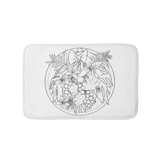 Tapete De Banheiro Pinte você mesmo um padrão tropical (frente)