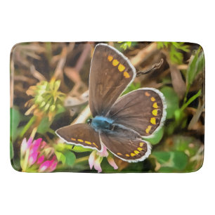 Tapete De Banheiro Pintor Polommatus Icarus, Borboleta Azul Comum