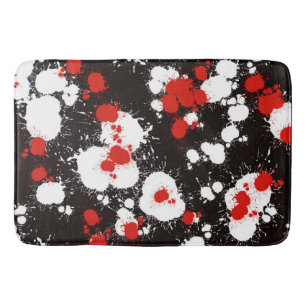 Tapete De Banheiro Pintor preto, branco e vermelho