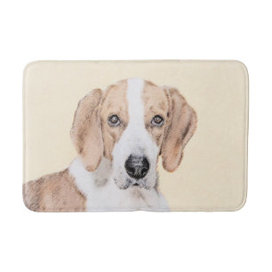Tapete De Banheiro Pintura Americana de Foxhound - Arte Cachorro Orig