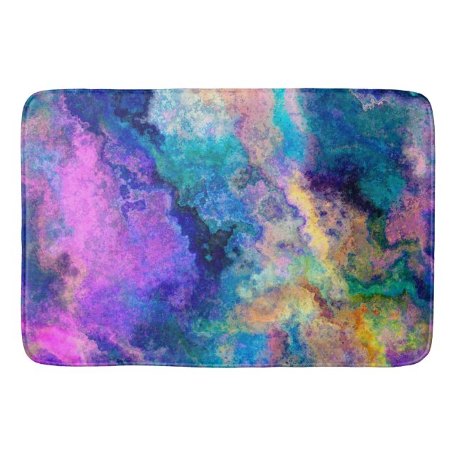 Tapete De Banheiro Pintura Colorida Abalone Shell (Frente)