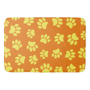 Tapete De Banheiro Pintura De Cachorro Amarelo Imprime Em Laranja