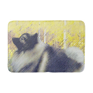 Tapete De Banheiro Pintura de Keeshond Aspen - Arte de Cachorro Origi