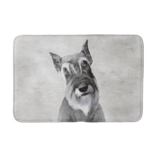 Tapete De Banheiro Pintura de Schnauzer (Giant) - Arte Canina