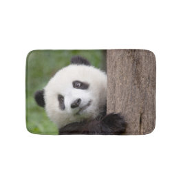 Tapete De Banheiro Pintura doce do urso de panda