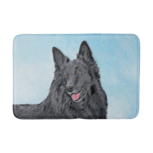 Tapete De Banheiro Pintura em Sheepdog Belga - Arte em Cachorro Origi