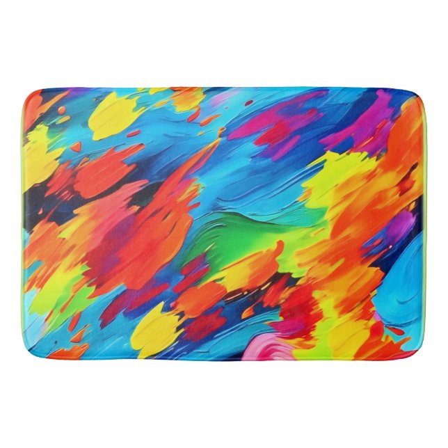 Tapete De Banheiro Pintura Joyful Color Explosion (Frente)