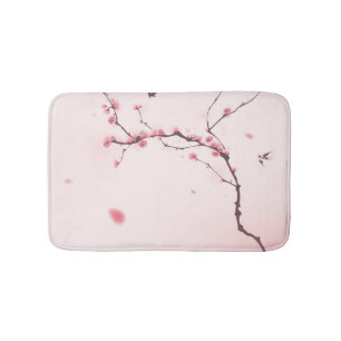Tapete De Banheiro Pintura oriental do estilo, flor de cerejeira