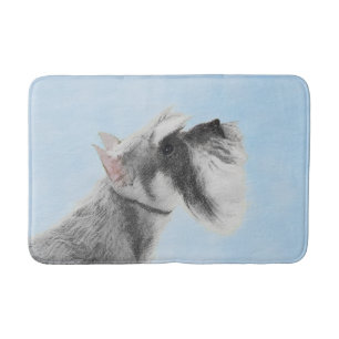 Tapete De Banheiro Pintura Schnauzer (Giant, Standard) - Arte Canina
