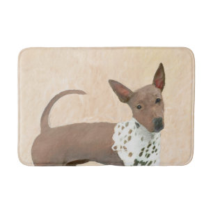 Tapete De Banheiro Pintura Terrier sem cabelos americana - Arte canin