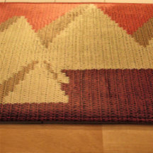 Pirâmides Egípcios Tan Rust Artisan Crochet Impres