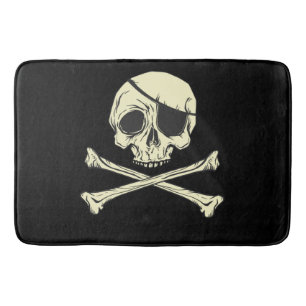 TAPETE DE BANHEIRO PIRATO DE JOLLY ROGER