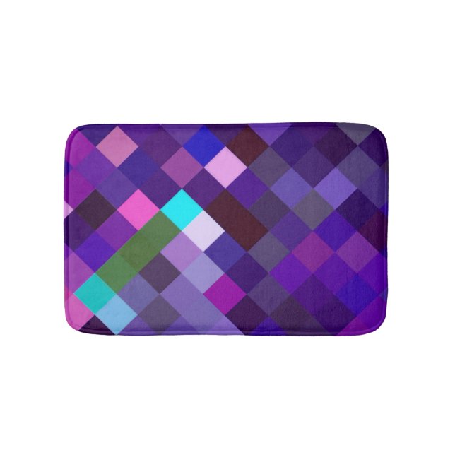 Tapete De Banheiro Pixelated Pattern - Purple (frente)