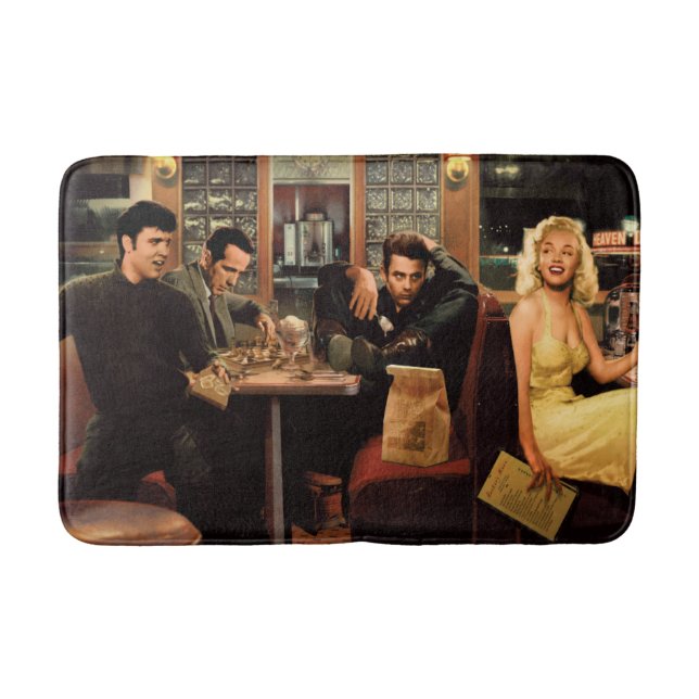 Tapete De Banheiro Placa azul 2 (Frente)