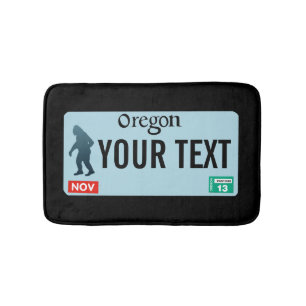 Tapete De Banheiro Placa de Licença do Oregon Sasquatch