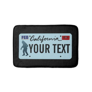 Tapete De Banheiro Placa de Licença Sasquatch da Califórnia
