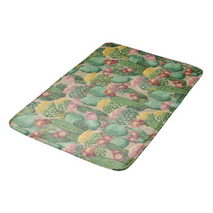 Tapete De Banheiro Plantas de florescência Assorted do cacto