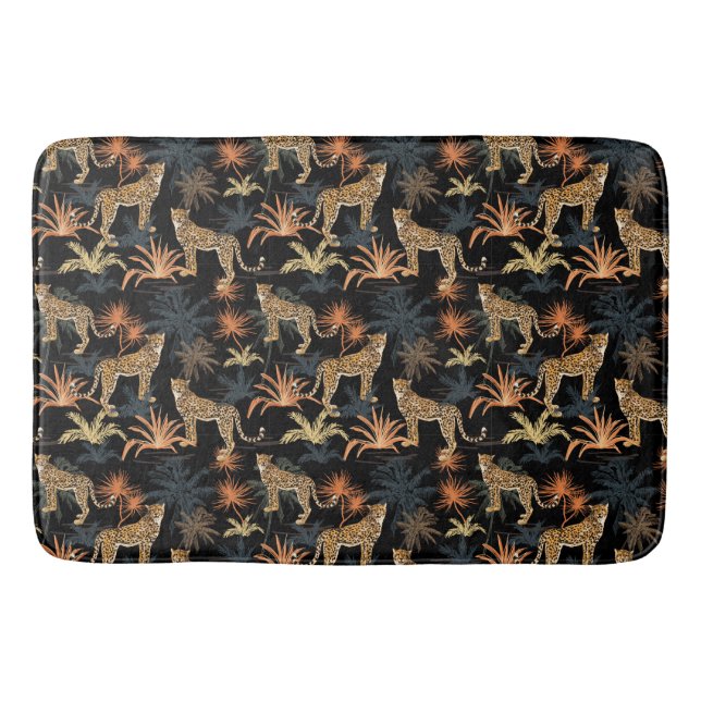 Tapete De Banheiro Plantas Tropicais e Queijos (Frente)