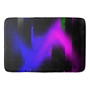 Tapete De Banheiro Plasma de Glitch Preto