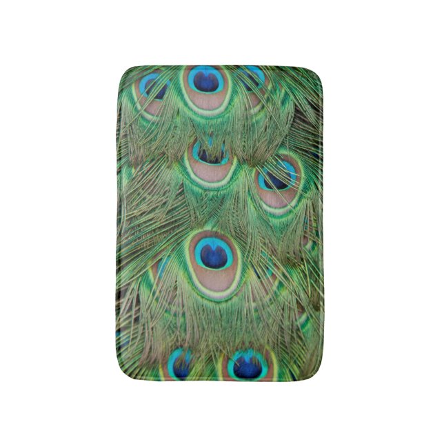 Tapete De Banheiro Plumagem de peacock (Frente Vertical)
