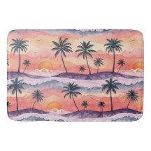 POENTE DE VERÃO AOUARELA LARANJA E ROXO