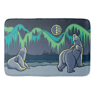 Tapete De Banheiro Polar Bear Bathmat Native Art Bath Decor Personali
