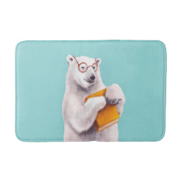 Tapete De Banheiro Polar Bear Book Lover Nerdy
