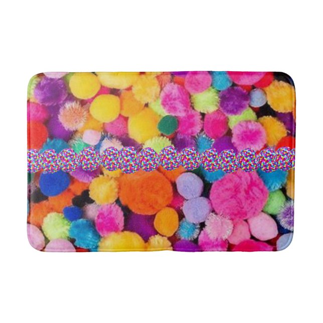 Tapete De Banheiro Pom Poms Bath Mat (Frente)