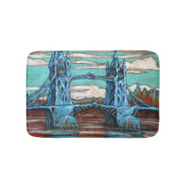 Tapete De Banheiro Ponte Crescente em uma cidade fantástica