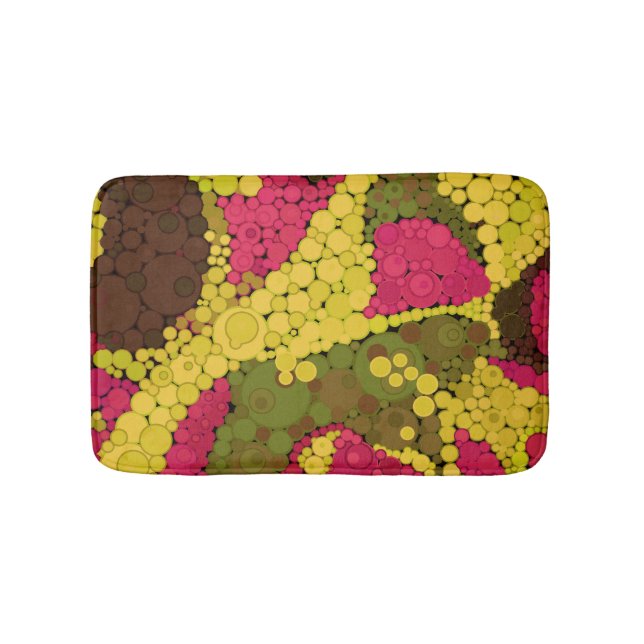 Tapete De Banheiro Pontilhismo sem costura - mão pintada em círculos  (frente)