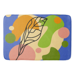 Tapete De Banheiro Pontos de abstrato interessantes com folhas