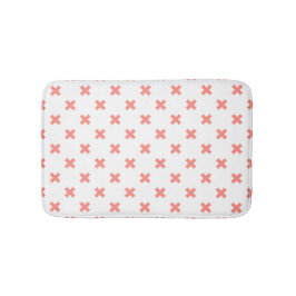 Tapete De Banheiro Pontos de cruz sobre branco