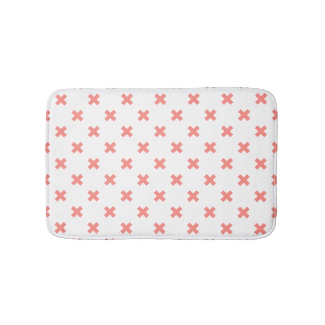 Tapete De Banheiro Pontos de cruz sobre branco (frente)