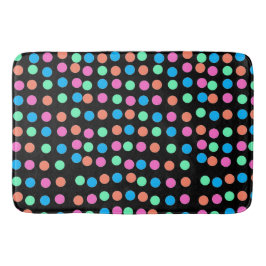 Tapete De Banheiro Pontos de Pastel primavera em Preto