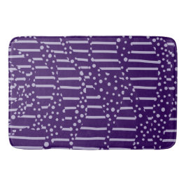 Tapete De Banheiro Pontos e tiras 2 - Roxo