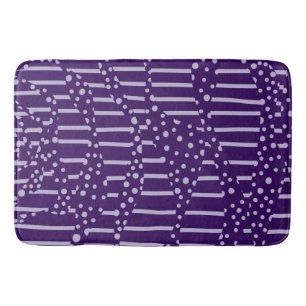 Tapete De Banheiro Pontos e tiras 2 - Roxo