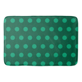 Tapete De Banheiro Pontos Polka Verde Esmeralda